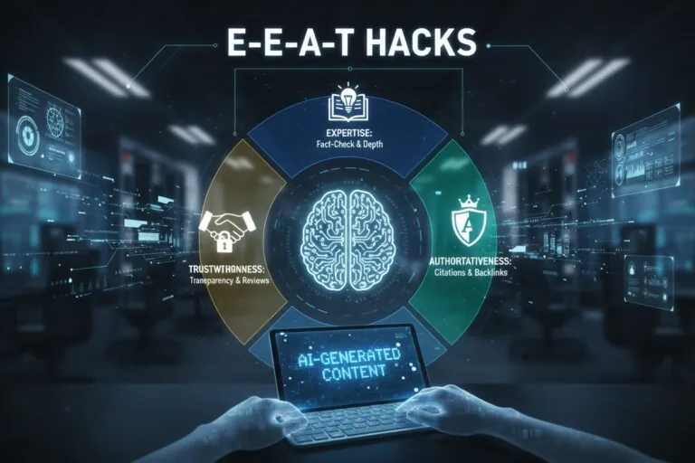 E-E-A-T Hacks for AI-Generated Content: What Actually Works in 2026 9 Discover proven AI SEO growth hacks that every CEO needs. Learn how to hack search rankings, dominate AI Overviews & drive massive traffic in 2025-2026. E-E-A-T Hacks for AI-Generated Content